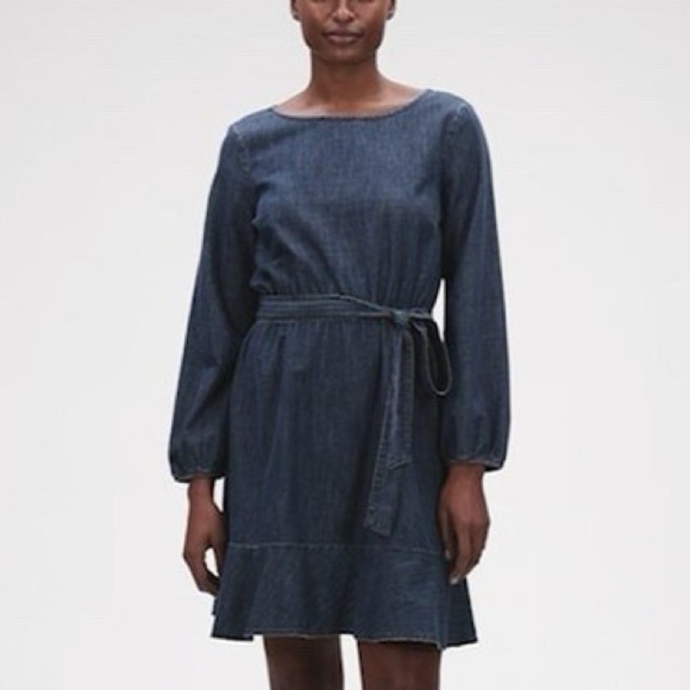 Gap Denim Long Sleeve Dress